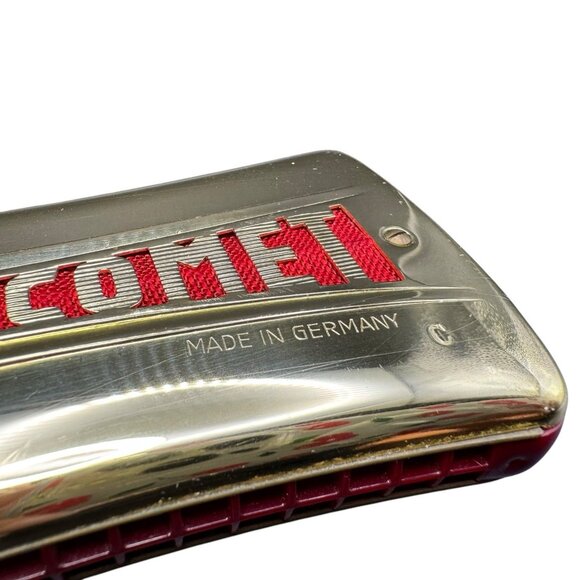 Vintage Hohner Comet Harmonica No. 3427 Key of C Gold Made in Germany w/ Case - Picture 5 of 9